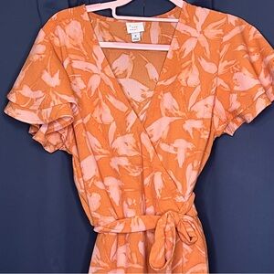 Orange & Pink Ruffle Dress